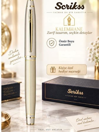 Kalemhane Scrikss Kişiye Özel İsimli Roller Kalem – Ömür Boyu Garantili, Hediye Paketli , Mavi Yazım