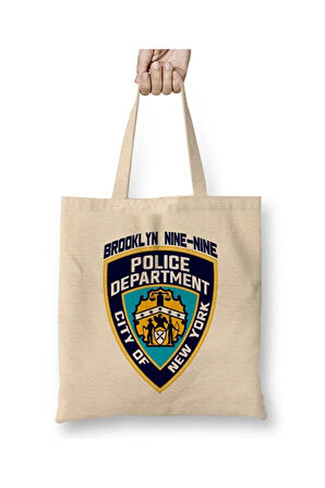 Brooklyn Nine Nine Nypd Badge Bez Çanta Uzun Saplı Alışveriş Çantası Plaj Çantası