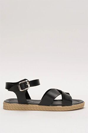 Günlük Şık Rahat Kadın Sandalet SİYAH