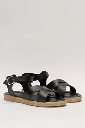 Günlük Şık Rahat Kadın Sandalet SİYAH