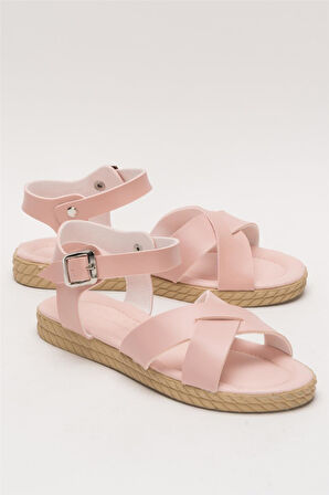 Günlük Şık Rahat Kadın Sandalet PUDRA