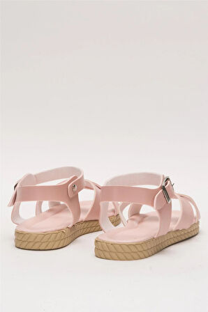 Günlük Şık Rahat Kadın Sandalet PUDRA