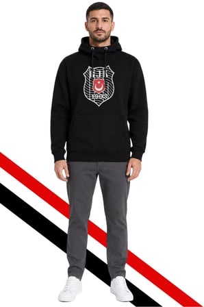 BEŞİKTAŞ ERKEK KAPÜŞONLU SWEATSHIRT LAZER KUTU HEDİYELİ