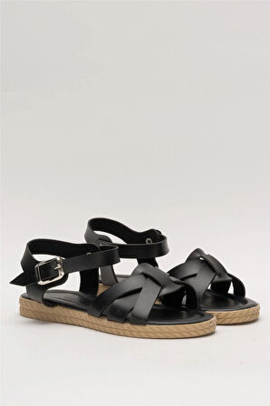 Günlük Şık Rahat Kadın Sandalet SİYAH