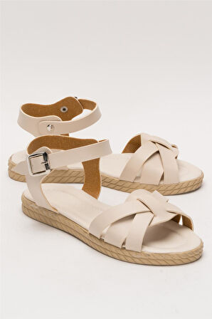 Günlük Şık Rahat Kadın Sandalet BEJ