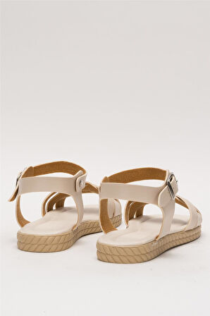 Günlük Şık Rahat Kadın Sandalet BEJ