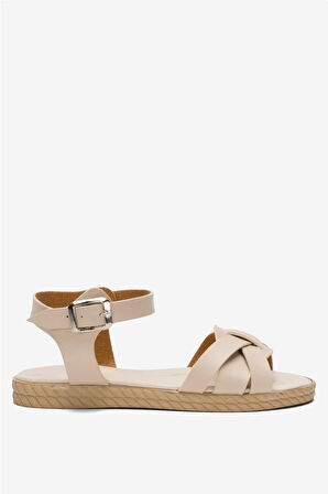 Günlük Şık Rahat Kadın Sandalet BEJ