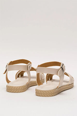 Günlük Şık Rahat Kadın Sandalet BEJ