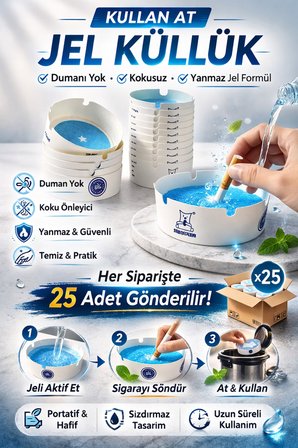 25 adet jel küllük kullan at küllük kokusuz küllük