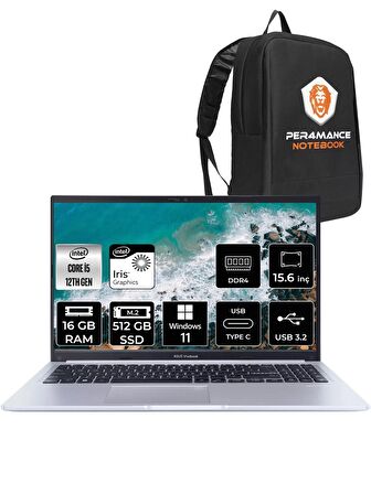 ASUS Vivobook 15 X1502ZA i5 1235U 16GB RAM 512GB SSD 15.6'' FHD W11HOME EJ1068 & PER4 ÇANTA