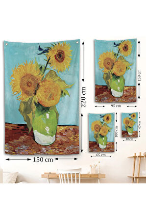 Vincent Van Gogh - Ayçiçekleri Duvar Örtüsü-7464