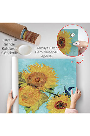 Vincent Van Gogh - Ayçiçekleri Duvar Örtüsü-7464