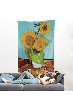 Vincent Van Gogh - Ayçiçekleri Duvar Örtüsü-7464