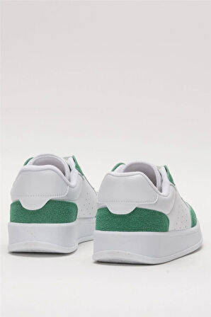 Unisex Düz Hafif Taban Günlük Sneaker Ayakkabı BEYAZ - YEŞİL