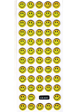 Sticker Kabartmalı Sticker Defter Planlayıcı Etiket (cb640) 16x7 cm- Mini Gülenyüz