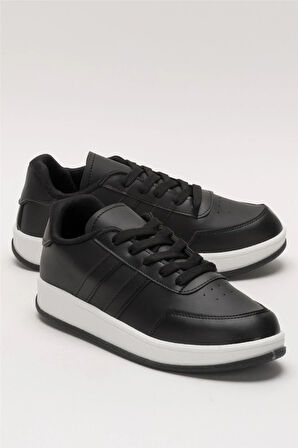 Unisex Düz Hafif Taban Günlük Sneaker Ayakkabı SİYAH