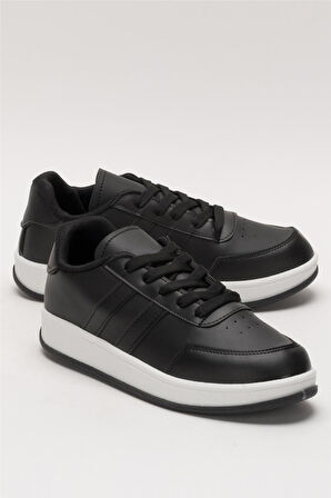 Unisex Düz Hafif Taban Günlük Sneaker Ayakkabı SİYAH