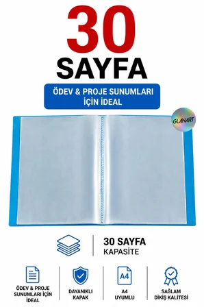 a4 boy için  noki Sunum Dosyası 30 Sayfa (hazır Poşetli Dosya) 1 Adet