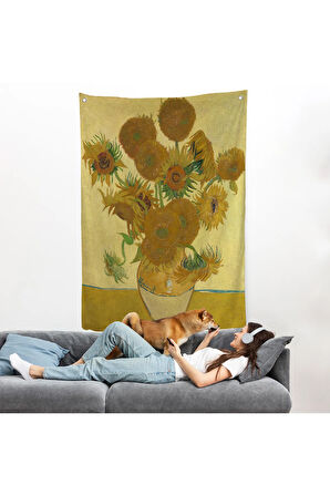 Vincent Van Gogh - Ayçiçekleri Duvar Örtüsü-7468