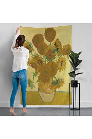 Vincent Van Gogh - Ayçiçekleri Duvar Örtüsü-7468