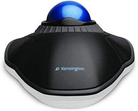 Kensington Orbit Trackball, kablolu ergonomik Trackball fare, kaydırma halkalı, 40 mm küre, Windows ve macOS ile uyumlu, sağ ve sol elini kullananlar için, siyah/mavi, K72337EU