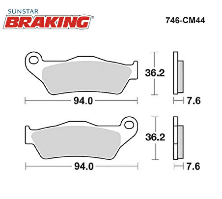 SİNTERLİ FREN BALATASI / YAMAHA / YZF R125 / 125cc / ÖN  / 2008-2009-2010-2011-2012-2013-2014-2015-2016-2017-2018-2019-2020