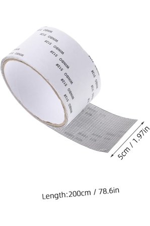Kendinden Yapışkanlı Pencere Sineklik Tamir Bandı Sineklik Bandı Pencere Kapı İçin 5cm X 2m Siyah