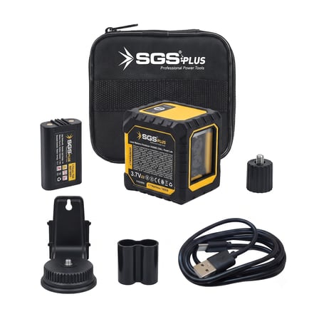 SGS Plus SGS5427 3.7V Şarjlı Yeşil Lazer Terazi 2 Çizgili Yatay Dikey Hizalama Distomat Seti