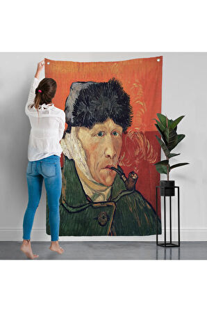 Vincent van Gogh - Kulakları Bandajlı Portre Duvar Örtüsü-7470