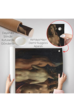 Albrecht Dürer - Venüs ve Üç Güzeller - Venus and the Three Graces-7471