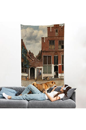 Johannes Vermeer - Küçük Sokak Duvar Örtüsü-7472