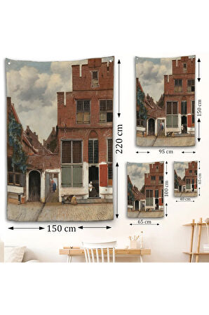 Johannes Vermeer - Küçük Sokak Duvar Örtüsü-7472