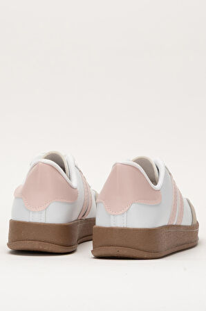 Unisex Rahat Hafif Spor Ayakkabı  BEYAZ - PUDRA