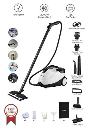 Torima JJB-747 Koltuk ve Halı Yıkama Makinesi + CB-08C Çok Fonksiyonlu Buharlı Temizleyici