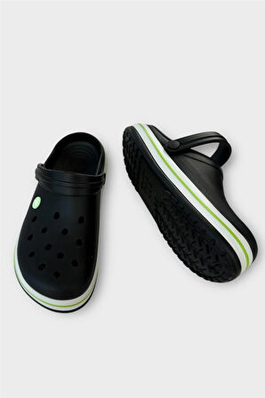 Unisex Comfort Hafif Medikal Hemşire Sabo Terlik SİYAH - YEŞİL