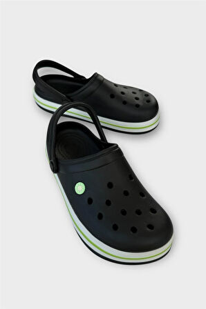 Unisex Comfort Hafif Medikal Hemşire Sabo Terlik SİYAH - YEŞİL