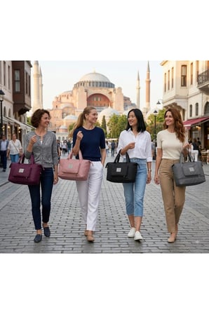 Katlanabilir Seyahat Çantası - Geniş Hacimli Spor çantası - Market Alışveriş Çantası - Bebek çantası - Anne Çantası - Plaj çantası
