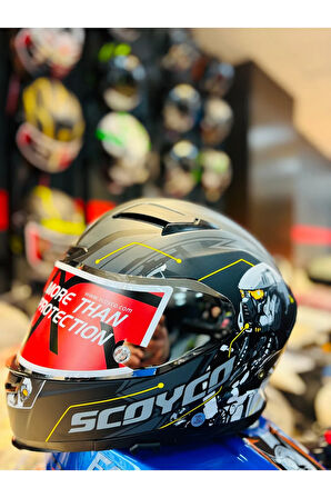 FF-871 CYBER FULLFACE MOTOSİKLET KASKI (SİYAH-GRİ)