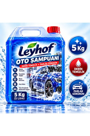 Cilalı Oto Şampuanı 5kg Ph Nötr Yoğun Köpük Parlaklık Veren Araba Araç Yıkama Şampuanı