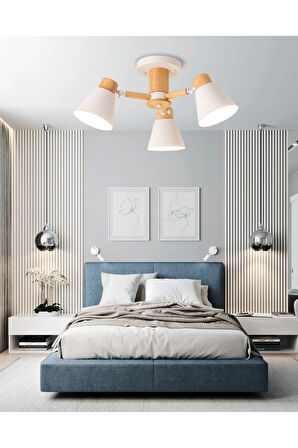 Pretty Ahşap Oynar Başlı Avize