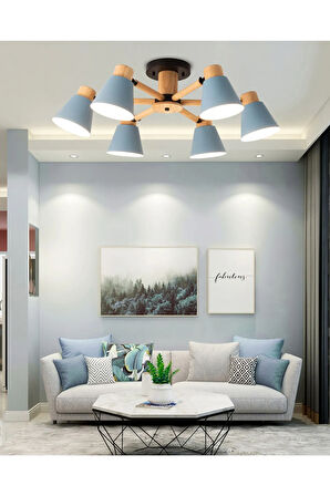 Pretty Ahşap Oynar Başlı Avize