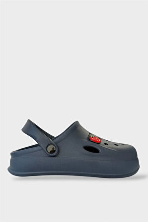 Kadın Comfort Uğur Böceği Tokalı Medikal Hemşire Sabo Terlik LACİVERT