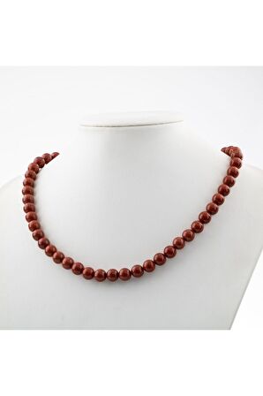 Dragon Jasper 8 mm Dizi Doğal Taş Kolye