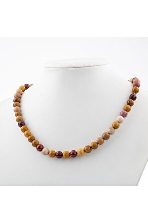 Jasper 8 mm Dizi Doğal Taş Kolye