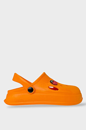 Kadın Comfort Uğur Böceği Tokalı Medikal Hemşire Sabo Terlik TURUNCU