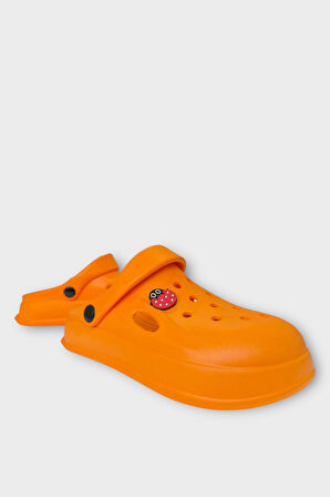 Kadın Comfort Uğur Böceği Tokalı Medikal Hemşire Sabo Terlik TURUNCU