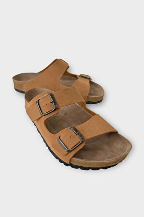 Unisex Çift Tokalı Ortopedik Terlik HARDAL