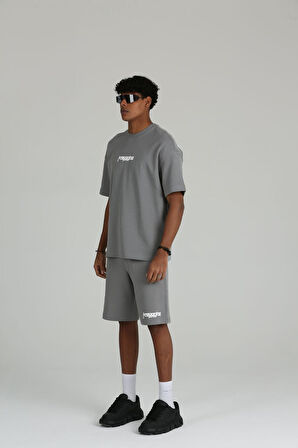 Erkek Keepgoing  Baskılı 2 İplik Şort Tişört Takımı