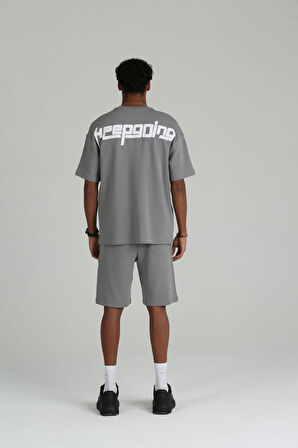 Erkek Keepgoing  Baskılı 2 İplik Şort Tişört Takımı