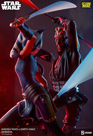 Ahsoka Tano vs Darth Maul Diorama - 200619 - Star Wars / The Clone Wars Animation